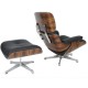 Eames Lounge chair replica with chrome foot by Charles & Ray Eames