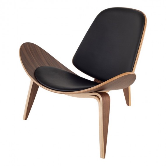 Shell Ch07 chair replica in walnut wood