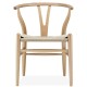 Réplica da cadeira escandinava Wishbone CH24 de alto padrão em madeira de faia