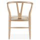 Replica of the high-end Wishbone CH24 Scandinavian chair in beech wood