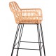 Le Midi Stool with armrest in Rattan Perfect For Outdoor