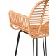 Le Midi Stool with armrest in Rattan Perfect For Outdoor