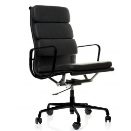 Réplica da cadeira de escritório Soft Pad EA219 em alumínio preto