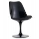 Réplica da cadeira Tulipa toda preta do famoso designer Eero Saarinen