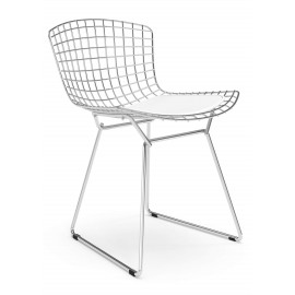 Replica Bertoia chair "High Quality" in Chrome Steel of the famous designer Hans J. Wegner
