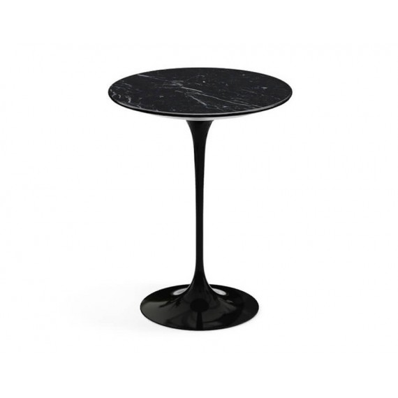 Tulip Side table replica in marquina marble