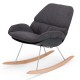 Replica Bay Rocking Chair design cadeira de balanço com almofada cinza