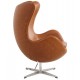 Replica Egg Chair em couro vintage envelhecido