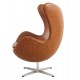 Replica Egg Chair em couro vintage envelhecido