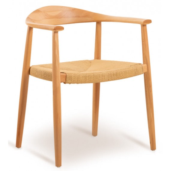 Réplica Silla The Chair en fresno y asiento de cuerda