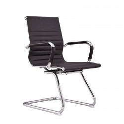 Office Chair Alu Lowback Fixed Edition in Leatherette