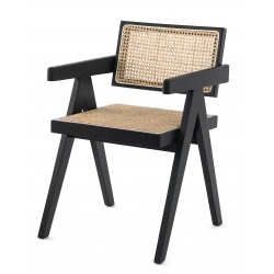 Replica Chandigarh chair with arms by designer Pierre Jeanneret 