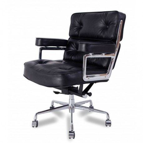 Replica ES104 Cadeira de escritório para hall de entrada em couro sintético envelhecido.