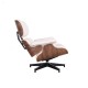 Replica Eames Lounge Chair Versão Premium em couro anilina e madeira de nogueira