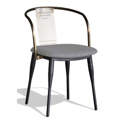Bistro Armor industrial chair with leatherette cushion