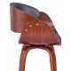Burrow stool with leatherette cushion