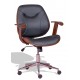 Cambridge Office Chair in Walnut Wood and Leatherette Cushion