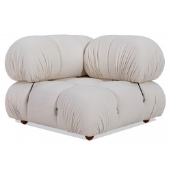 Laurel corner sofa with left back upholstered in bouclé