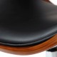 Office Chair in Walnut Wood and Faux Leather