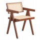 Réplica da cadeira Chandigarh com braços do designer Pierre Jeanneret 
