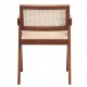 Réplica da cadeira Chandigarh com braços do designer Pierre Jeanneret 